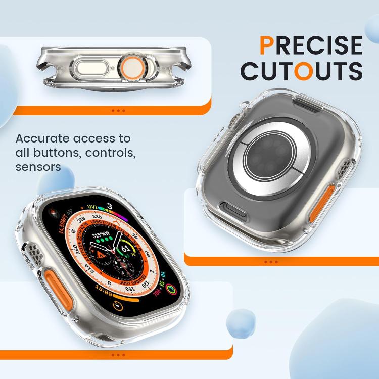 2 PCS/Pack xDfind Hollow TPU Watch Protective Case, For Apple Watch Ultra 4 / 3 / 2 / 1 49mm, For Apple Watch Series 12 46mm Aluminum / Titanium, For Apple Watch Series 12 42mm Aluminum / Titanium, For Apple Watch Series 6 / 5 / 4 / SE 44mm            ...