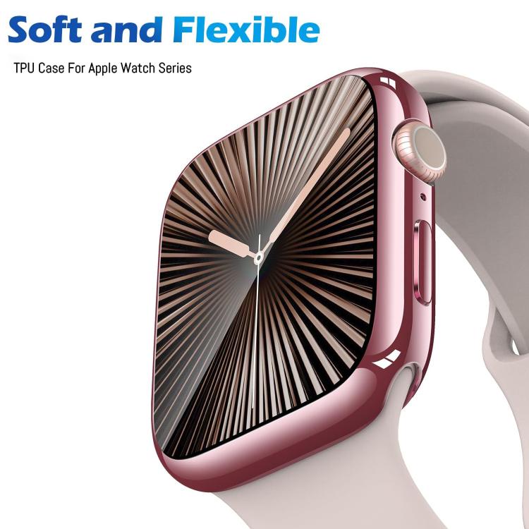 2 PCS/Pack xDfind Full Coverage TPU Watch Protective Case, For Apple Watch Series 12 42mm Aluminum / Titanium