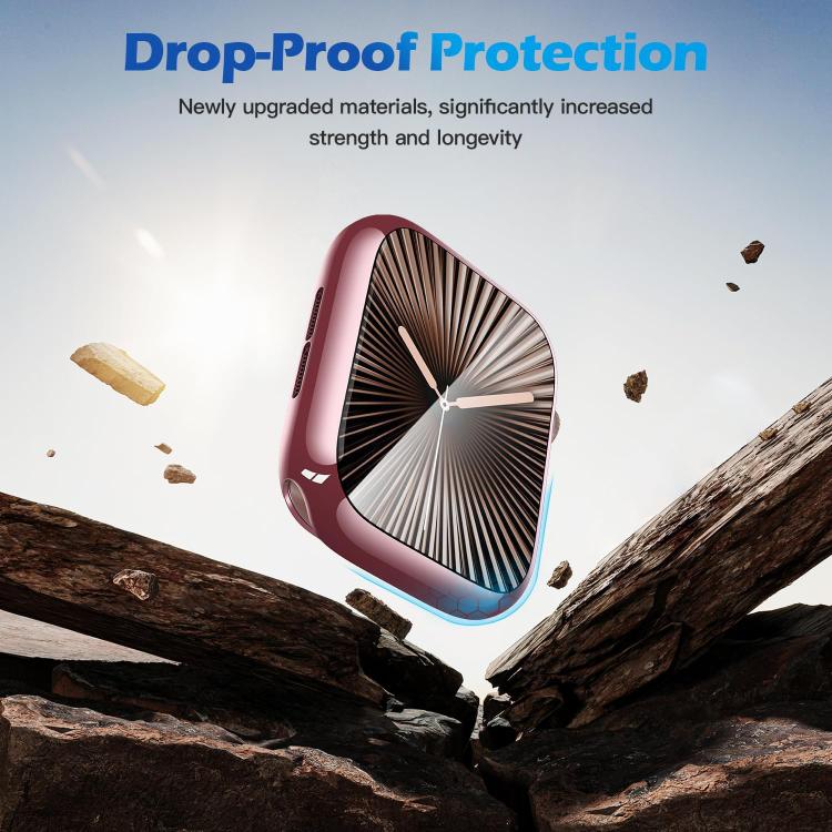 2 PCS/Pack xDfind Full Coverage TPU Watch Protective Case, For Apple Watch Series 12 42mm Aluminum / Titanium