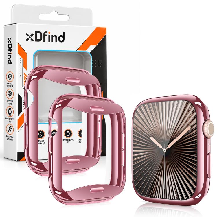 2 PCS/Pack xDfind Full Coverage TPU Watch Protective Case, For Apple Watch Series 6 / 5 / 4 / SE 44mm