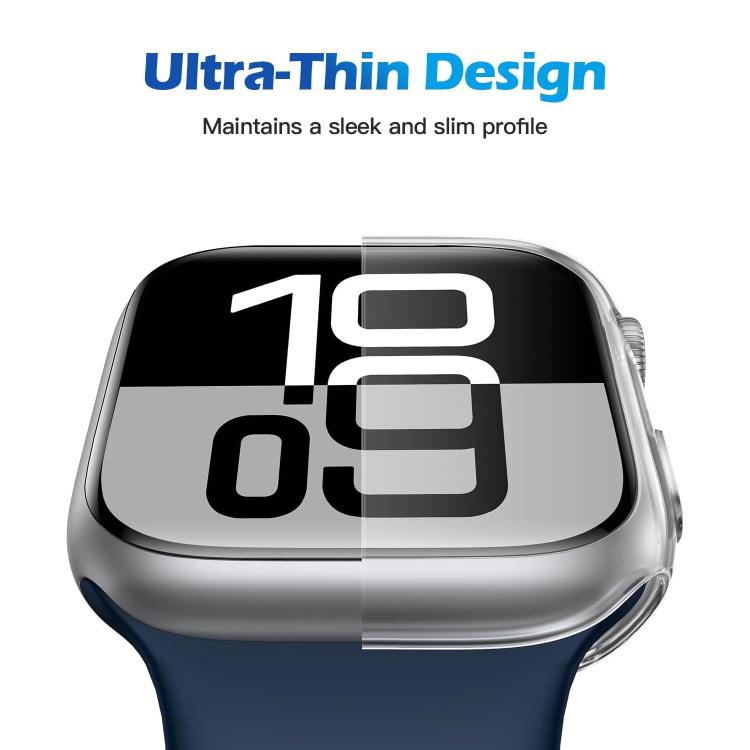 2 PCS/Pack xDfind Full Coverage TPU Watch Protective Case, For Apple Watch Ultra 4 / 3 / 2 / 1 49mm