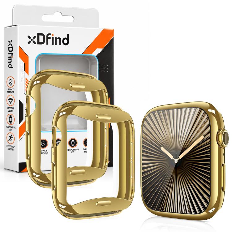 2 PCS/Pack xDfind Full Coverage TPU Watch Protective Case, For Apple Watch Ultra 4 / 3 / 2 / 1 49mm
