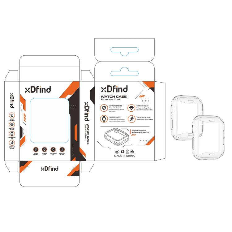 2 PCS/Pack xDfind Full Coverage TPU Watch Protective Case, For Apple Watch Series 11 46mm / 10 46mm