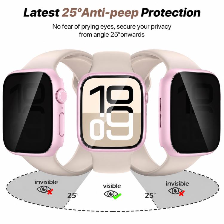 xDfind Privacy Tempered Film Integrated PC Watch Protective Case, For Apple Watch Ultra 4 / 3 / 2 / 1 49mm