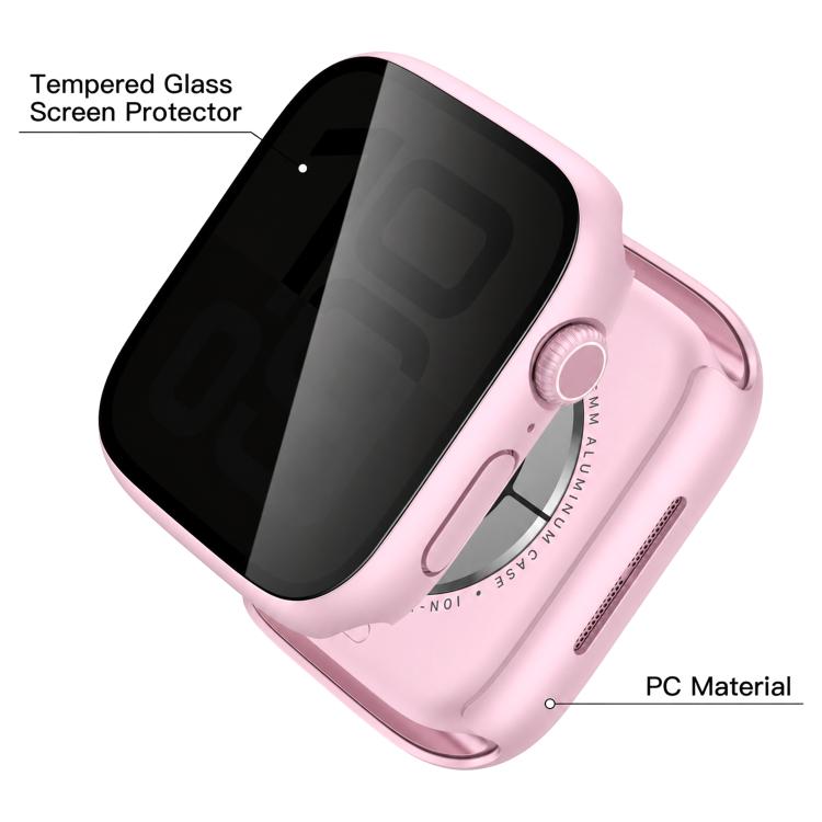 xDfind Privacy Tempered Film Integrated PC Watch Protective Case, For Apple Watch Series 11 46mm / 10 46mm