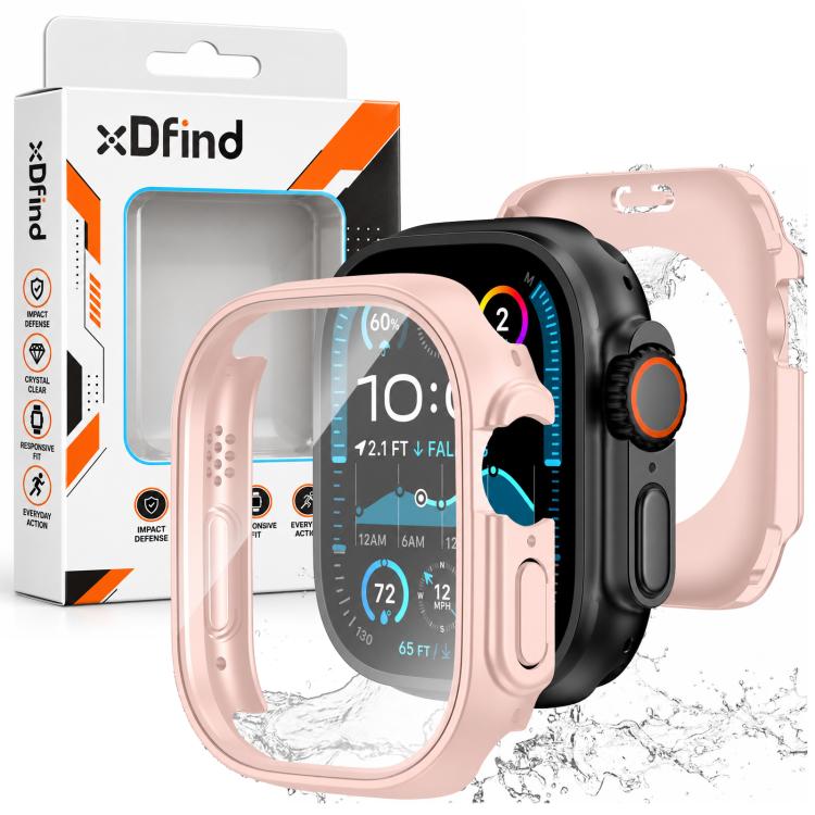 xDfind 360 Degree Full Coverage Waterproof Tempered Film Integrated PC Watch Case, For Apple Watch Ultra 4 / 3 / 2 / 1 49mm