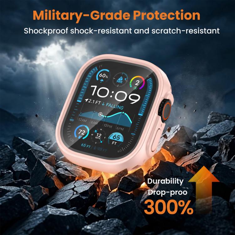 xDfind 360 Degree Full Coverage Waterproof Tempered Film Integrated PC Watch Case, For Apple Watch Ultra 4 / 3 / 2 / 1 49mm