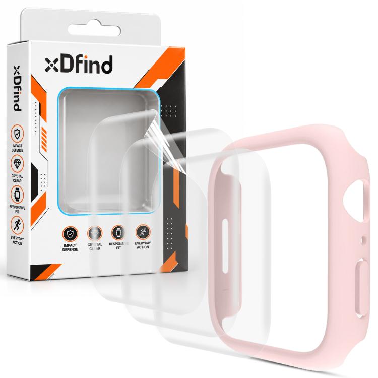 xDfind Hollow PC Watch Case with 3 PCS Soft Hydrogel Film, For Apple Watch Ultra 4 / 3 / 2 / 1 49mm