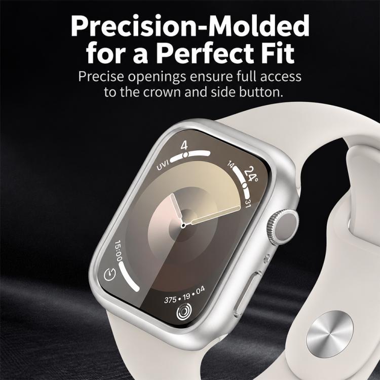 xDfind Hollow PC Watch Case with 3 PCS Soft Hydrogel Film, For Apple Watch Series 11 46mm / 10 46mm